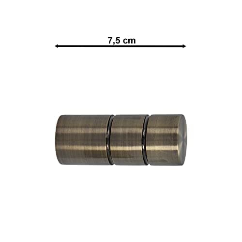 Sento 25/19mm Kit de Tringle a Rideau Metal Fixation au Plafond Laiton Antique 360 cm ILUSION