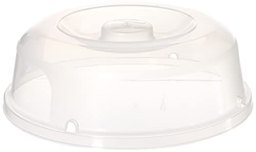 CURVER Couvre Assiette Micro-Ondes - Cloche Couvre-Plat - 27x27x8,9 cm - Transparent