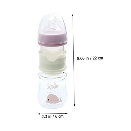 ibasenice Biberon Bébé Bouteilles Bébé Bouteilles Bébé En Verre De Lait Sucette Bébé Biberon Bébé Portable De Lait Enfant En Bas Âge De