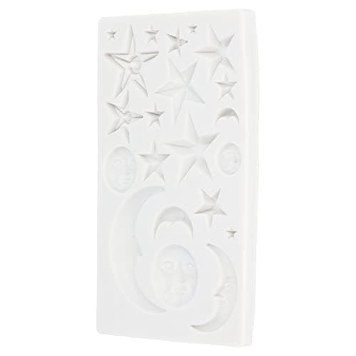 Moules en silicone lune et étoile, Moules à Chocolat en Silicone Antiadhésifs en, Fondant étoile Lune, moule à gâteau en silicone pour fête sur le thème du De Décoration