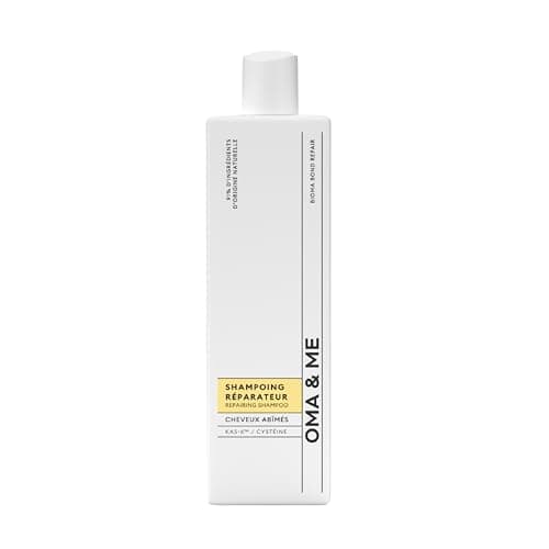 OMA & ME Shampoing Réparateur Cheveux Abîmés - Répare et Revitalise les Cheveux Abîmés, Ternes ou Fragilisés - Soin Cheveux 91% d'Ingrédients d'Origine Naturelle, Fabriqué en France - 250ml