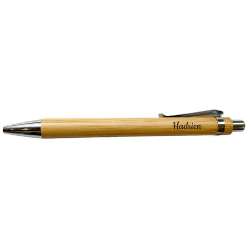 Stylo à bille bambou personnalisé/Cadeau maitresse mariage témoin fête des pères/En bois personnalisable/Entreprise anniversaire Comité