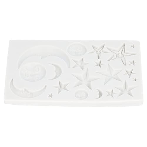 Moules en silicone lune et étoile, Moules à Chocolat en Silicone Antiadhésifs en, Fondant étoile Lune, moule à gâteau en silicone pour fête sur le thème du De Décoration