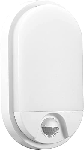 Adviti NEFRYT LED 15W Luminaire Exterieur Lampe de Jardin avec Détecteur de Mouvement 1100lm IP54 4000K (blanc)