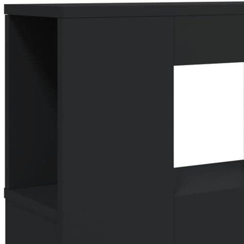 IKAYAA Tête de lit à LED Tête de lit avec Rangement Tete de lit 200 cm Têtes de lit pour adulte-Noir-200 x 103.5 cm