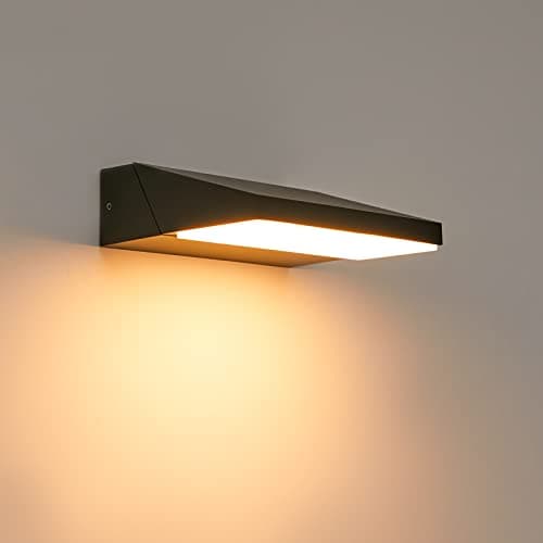 CELAVY Applique Murale Exterieur LED - Moderne Luminaire Extérieur IP65 Étanche Lampe Lumière Mural Exterieure Design, Réglable Éclairage Murale d'Extérieur Aluminium 2700K Blanc Chaud, Noir