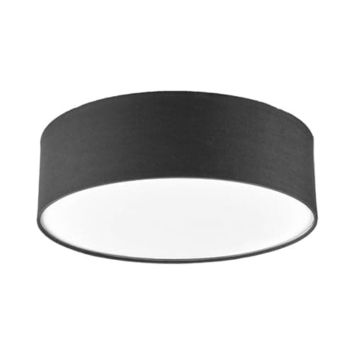 Lindby Plafonnier Tissu Sebatin à intensité variable (Moderne) en Gris Textile e. a. pour Chambre coucher (à 3 lampes, E27), Luminaire Plafonnier, Lampe Plafond, Eclerage Eclairage
