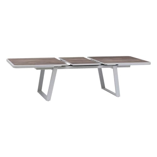 Hespéride - Table de Jardin Extensible Unisson Pécan & Blanc