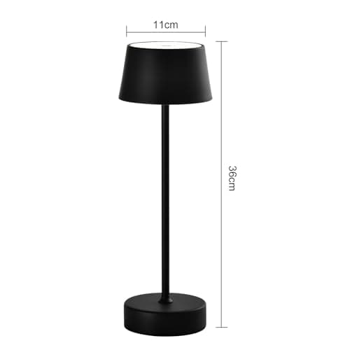 LQWELL® Lampe De Table LED Sans Fil Avec Batterie Tactile, Type C, Lampe De Chevet Rechargeable Par USB, IntensitÉ Lumineuse RÉGlable Pour Salon, Chambre À Coucher, Dîner, Hôtel, Restaurant