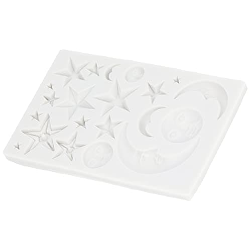 Moules en silicone lune et étoile, Moules à Chocolat en Silicone Antiadhésifs en, Fondant étoile Lune, moule à gâteau en silicone pour fête sur le thème du De Décoration