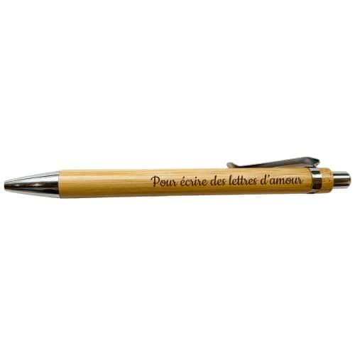 Stylo à bille bambou personnalisé/Cadeau maitresse mariage témoin fête des pères/En bois personnalisable/Entreprise anniversaire Comité