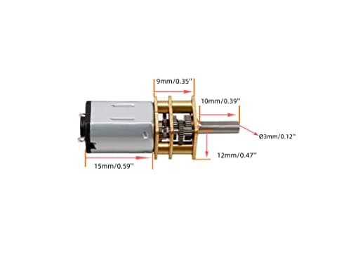 Chancs n20 petit moteur électrique DC 6V 40rpm longueur d'arbre 10mm petit moteur électrique pour caméra électronique de verrouillage de porte 2PCS