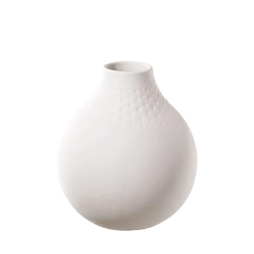 Villeroy & Boch Collier Blanc Vase Perle n°3, 11x11x12 cm, Porcelaine Premium, Blanc