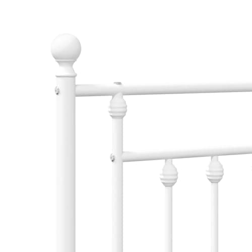 Coavain Tete de Lit 180 cm Tête de Lit Métal Blanc 187x3x97 cm