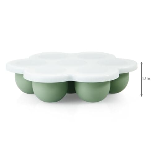 PandaEar Lot de 3 Plateaux de Congélation pour Aliments pour Bébés avec Couvercles, Plateau en Silicone pour Aliments aux Fruits pour Bébés, Conteneur de Stockage pour Aliments pour Bébés