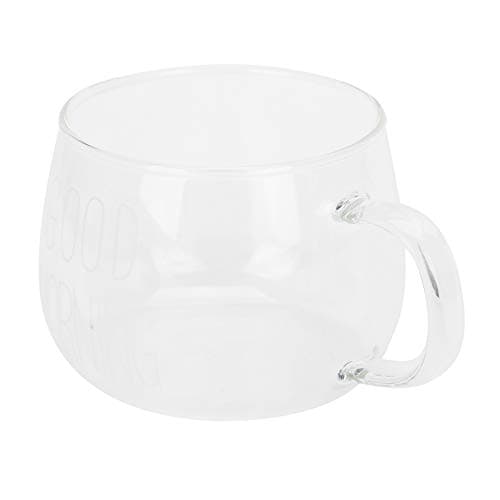 Tasse à lait tasse en verre Borosilicate Transparent avec poignée pour café Cocktail boisson thé maison cuisine fournitures(Lettres blanches)