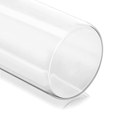 Vases Cylindriques en Verre pour Décoration de Table, Hewory 6pcs Clear Vase Set for Decoration Mariage, Vase Transparent Verre Hurricane Candle Holders for Decoration Maison Home, 15/20/25cm H