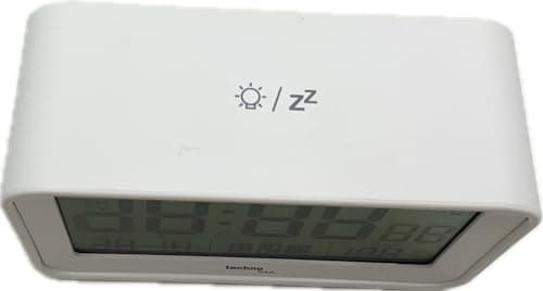 Technoline WT497 Réveil numérique Moderne, température intérieure, Date, Jour de la Semaine, Alarme et Snooze, Blanc