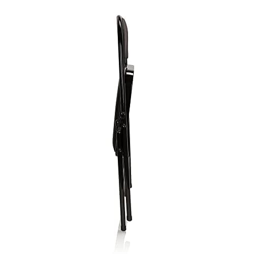 hjh OFFICE Chaise Pliante rembourrée en Cuir synthétique TUDELA Chaise Visiteur, Charge maximale 130 kg, Noir 803000