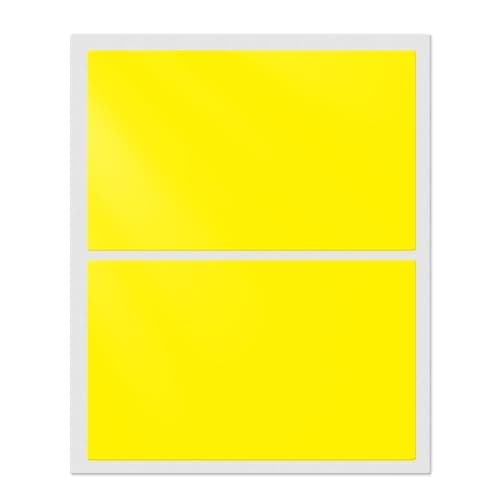 Étiquettes Autocollantes Étanches Jaunes Vinyle 75×50 mm 40 Pièces