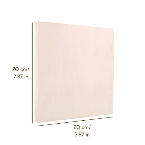 Creative Deco 8 x Toile Peinture en Bois | 20 x 20 cm | Toile a Peindre | Gouache, Aquarelle, Peinture Acrylique | Planche Bois | Tableau Peinture | Planche Bois Brut | Panneau Bois