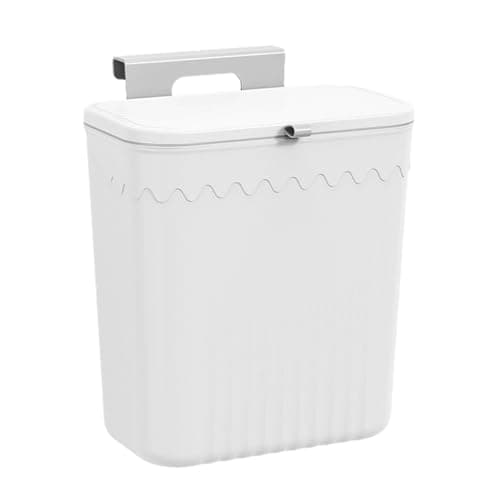 Imtrub Poubelle Suspendue avec Couvercle, Poubelle À Compost De Cuisine, Poubelles sous Évier, Comptoir, Placard en Plastique, pour Cuisine, Chambre À Coucher, Salle De Bain, Bureau, Camping-Car