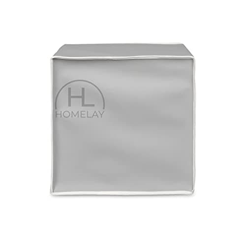 HOMELAY Housse de protection de qualité supérieure compatible avec Thermomix TM6 TM 6. Fabrication artisanale. Matériau similicuir anti-taches, antibactérien. Couverture en couleurs (Gris)
