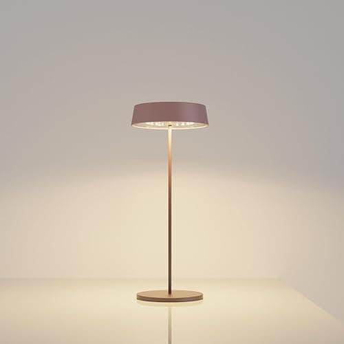 Palmina 901, Led Lampe De Bureau Sans Fil 4400mah, Lampe Rechargeable Usb 4400 Mah, Pour Usage Intérieur/Extérieur Adaptée Pour Dîner, Lecture, Chambre, Jardin Et Bien Plus Encore/Rose
