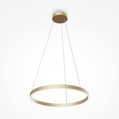 Suspension Design, Lustre LED, Style Moderne, rond, Armature en Métal couleur laiton, plafonnier en Métal en forme de cercle, pour le Salon K: 4000 lm 2200 230V IP 20