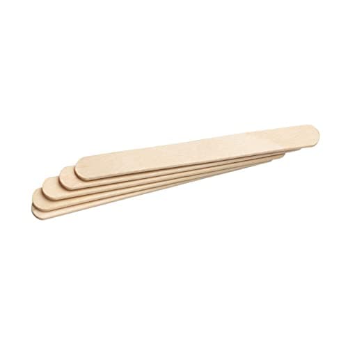 wisefood Lot de 100 bâtonnets de glace en bois naturel de 11 cm