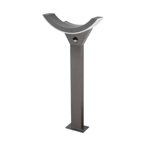 LED Luminaire extérieur Half (Moderne) en Noir Aluminium (1 lampe,à), Borne lumineuse, luminaire pour socle
