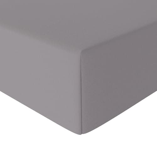 Amazon Basics Drap Housse, 160 x 200 x 30 cm, en Polyester Microfibre pour Matelas Épais jusqu'à 30 cm, Gris Foncé