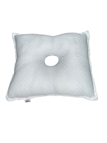 Gar Medical Coussin anti-escarres carré avec trou, oreiller pour oreille, oreiller cervical médical spécifique pour le traitement de la chondrodermatite. Tissu à l'aloe vera.