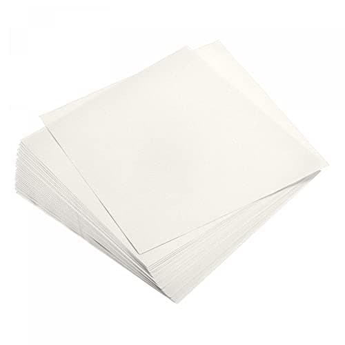 sourcing map 100 Feuilles Papier Origami Double Face Blanc crème 15 x 15 cm Carré Feuille pour Art Artisanat Projet, Débutants, Cadeaux