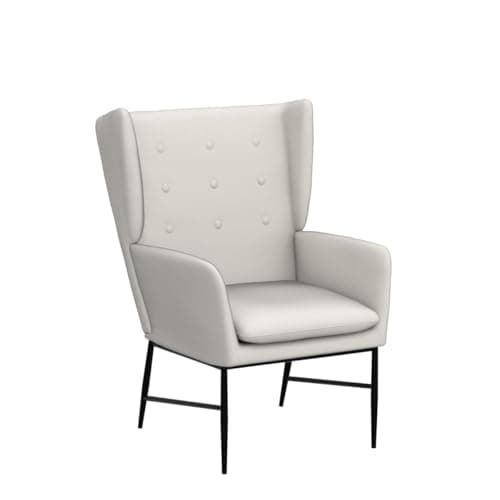 Wahson Fauteuil Salon, Fauteuil en Velours avec Accoudoir, Fauteuil Scandinave Assise Confortable, Fauteuil Relax pour Salon/Chambre, Beige