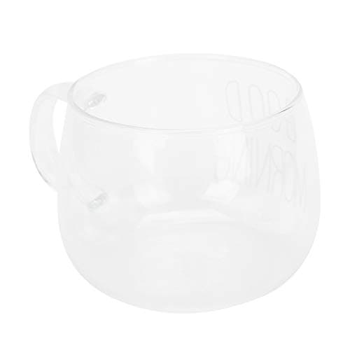 Tasse à lait tasse en verre Borosilicate Transparent avec poignée pour café Cocktail boisson thé maison cuisine fournitures(Lettres blanches)