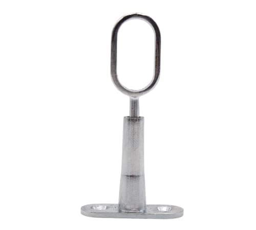 DOJA Barcelona | Support Tringle Penderie | 4 Support pour Barre Penderie Ovale | Hauteur 45 à 80mm | Zinc-Aluminium | Support Central de Tube pour Armoire Penderie Vetement, Tringle Rideau Plafond