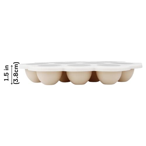 PandaEar Lot de 2 Plateaux de Congélation pour Aliments pour Bébé avec Couvercles, Plateau d'Alimentation et Anneau de Dentition en Silicone, Bac à Glace pour Nourriture Maison pour Bébé