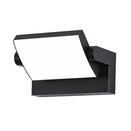 Appliques murales extérieures noires, appliques murales extérieures modernes à LED, résistantes aux intempéries IP54 20W 1100 lumens Lampe murale de sécurité pour porche porte d'entrée, naturel 4000K