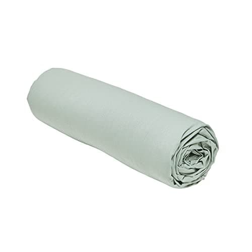 TODAY Essential - Drap Housse 90X190 cm 1 Personne 100% Coton Uni, Celadon