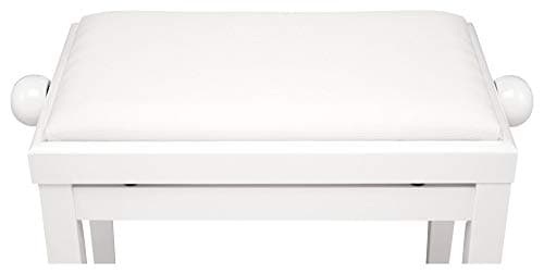 Classic Cantabile Banquette de Piano en Blanc Brillant