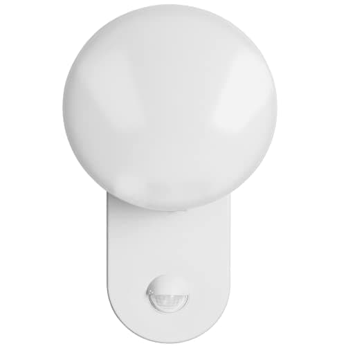 Adviti RIOLIT LED Luminaire Exterieur Avec Détecteur de Mouvement 1100lm IP65 4000K Réglage de l'Intensité Lumineuse de la Durée d'Eclairage (blanche)