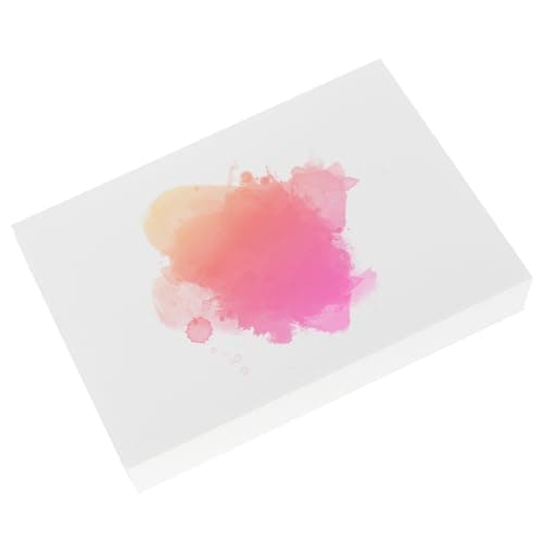 DEARBAG 60 Feuilles Papier Aquarelle, Aquarelle Papier Dessin, 300g/m2 Papier Aquarelle Blanc Coton Watercolor Paper Feuille Aquarelle pour Aquarelles Acryliques Gouaches (12,7 x 17,8 cm)