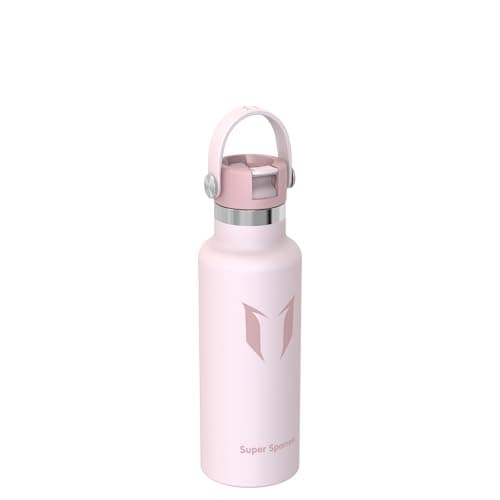 Super Sparrow Gourde Isotherme 500ml - Bouteille Isotherme avec Paille - sans BPA - Gourdes Enfant INOX Bouche Standard pour Sport, Voyages, L'école, Bureau, Maison