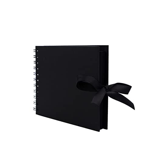 Album photo de scrapbooking 30 pages A5 en papier kraft pour scrapbooking fait à la main (noir)