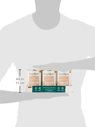 Venandi Animal Pâtée Premium pour Chats, Veau Seule Source De Protéine, Pâtée, sans Céréales Et À L’état Naturel, Lot De 6 (6 x 400 g)
