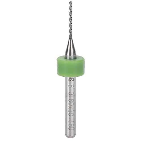 Micro Foret Spiral, 20 Pièces 0.8mm Alliage d'Acier au Tungstène Circuit Imprimé Micro Twists Ensemble d'Outils de Poinçonnage Vertical