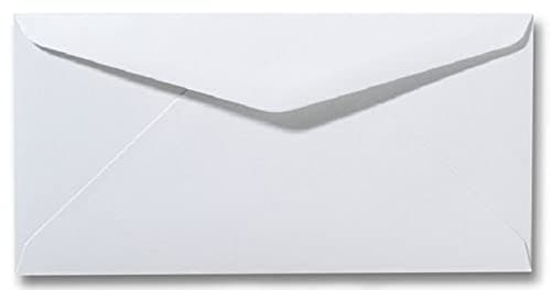 Enveloppes de luxe - Din Lang - 110X220 mm - 120grms - 11x22 cm - Enveloppe lettre - (blanc, 100)