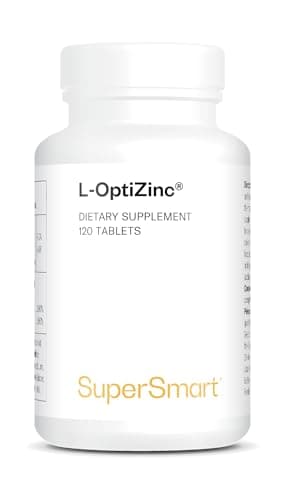 L-OptiZinc - Forme de Zinc la mieux Absorbée et plus Puissante - Contribue à Maintenir la Santé des Os et de la Peau - Apportant 30 mg de Zinc Élémentaire - Antioxydant - Vegan - Supersmart