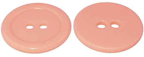 AERZETIX - C56422 - Lot de 50 Boutons de couture ronds Ø20x2.2 mm à 2 trous 32L L32 - couleur rose pâle - en plastique - diamètre de l'ouverture 2 mm - mercerie/vêtements/mode